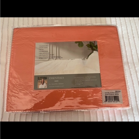 NWT JENNIFER ADAMS DUVET COVET SET PO3137 ITS A PEACH CORAL COLOR - Picture 2 of 5